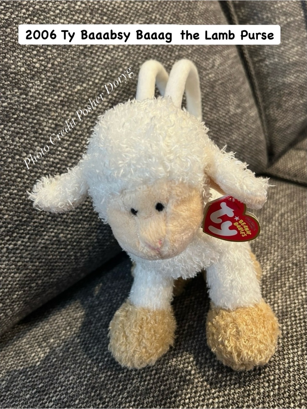 New 2006 Ty Plush Lamb Purse